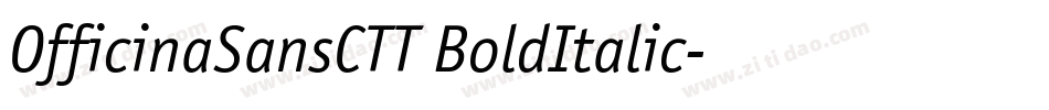 OfficinaSansCTT BoldItalic字体转换
